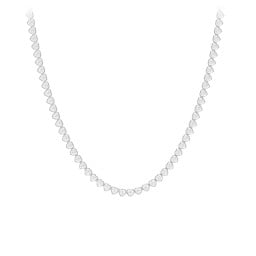 Heart Cubic Zirconia Tennis Necklace
