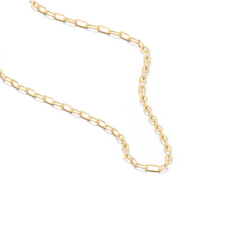 Diamond-Cut 18" Paper Clip Chain Necklace