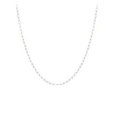 Diamond-Cut 18" Paper Clip Chain Necklace – Sterling Silver