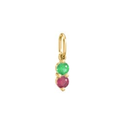 2 Gemstone Vertical Charm
