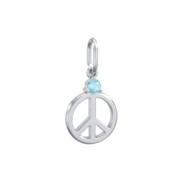Peace Charm with Gemstone