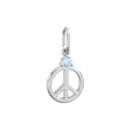 Peace Charm with Gemstone