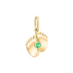 Baby Feet Gemstone Charm
