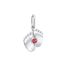 Baby Feet Gemstone Charm