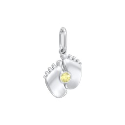 Baby Feet Gemstone Charm