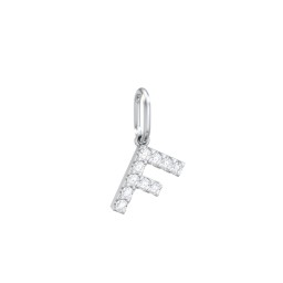 Pavé Initial Charm-F