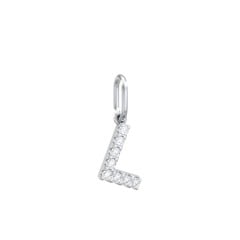 Pavé Initial Charm-L
