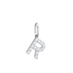 Pavé Initial Charm-R