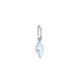 Marquise Gemstone Charm in 925 Sterling Silver with Aquamarine