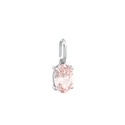 Oval Gemstone Charm in 925 Sterling Silver with Morganite
