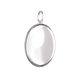 Engravable Oval Photo Locket Charm