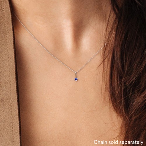 Bezel-Set Round Cut Charm (Dainty)