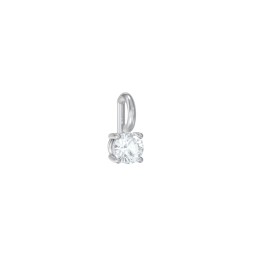 Round Cut Charm (Dainty) in 925 Sterling Silver with Aquamarine