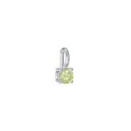 Round Cut Charm (Dainty) in 925 Sterling Silver with Peridot