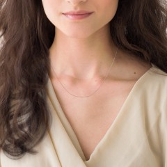 Gold Diamond Cut Cable Chain Necklace - 18"