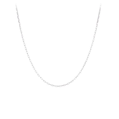 Sterling Silver 18" Long Box Chain Necklace