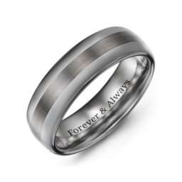 Men's Dual Finish Tungsten Ring