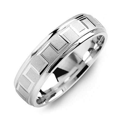 Men's Eternal Geometric Greek Key Ring