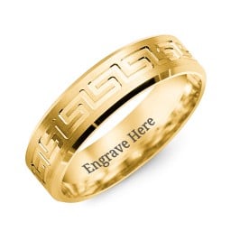 Men's Classic Greek Key Eternity Ring