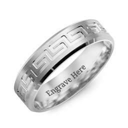 Men's Classic Greek Key Eternity Ring