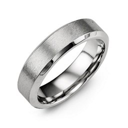 Men's Classic Brushed & Polished Cobalt Band