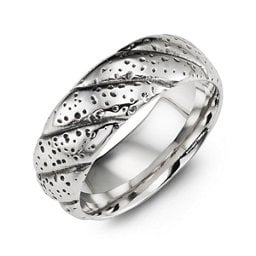 Men's Twisted Dome Cobalt Ring