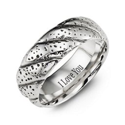 Men's Twisted Dome Cobalt Ring in Cobalt