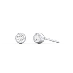 Kids Bezel Set Birthstone Stud Earrings