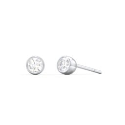Kids Bezel Set Birthstone Stud Earrings