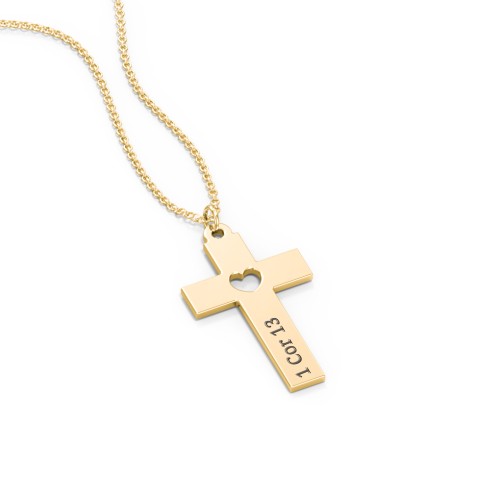Kids Love Is Kind Cross Charm Necklace