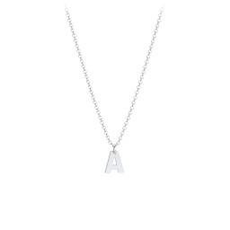 Kids Initial Necklace with 1 Letter in 925 Sterling Silver