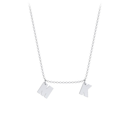Kids Initial Necklace with 2 Letters – Sterling Silver