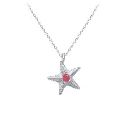 Kids Starfish Birthstone Charm Necklace