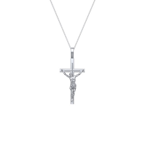 Kids Medium Crucifix Necklace – Sterling Silver