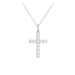 Kids Medium Gemstone Cross Pendant