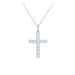 Kids Medium Gemstone Cross Pendant