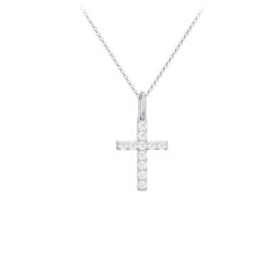 Kids Small Gemstone Cross Pendant