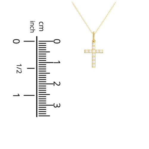 Kids Small Gemstone Cross Pendant