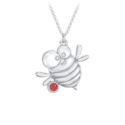 Kids Bumble Bee Birthstone Critter Necklace