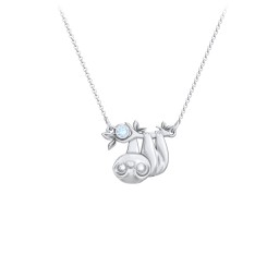 Kids Sloth Birthstone Critter Necklace