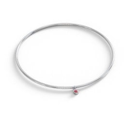 Classic Bangle with Gemstone Charm