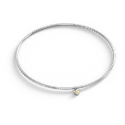 Classic Bangle with Gemstone Charm