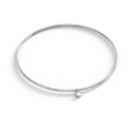 Classic Bangle with Gemstone Charm