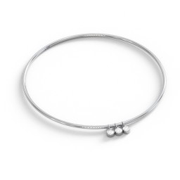 Classic Bangle with 3 Gemstone Charms