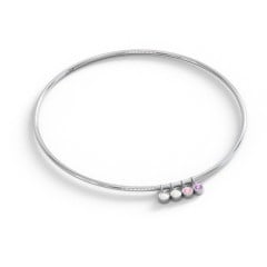 Classic Bangle with 4 Gemstone Charms