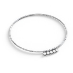 Classic Bangle with 5 Gemstone Charms
