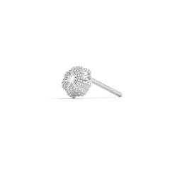 Ocean Collection Single Stud With Accent - Sea Urchin – Sterling Silver with White Premium Zirconia