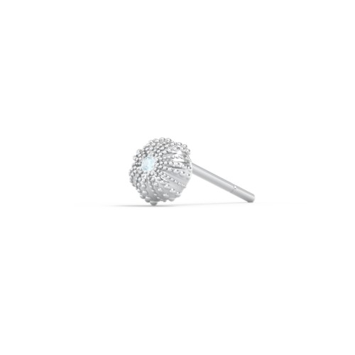Ocean Collection Single Stud With Accent - Sea Urchin – Sterling Silver with Blue Topaz