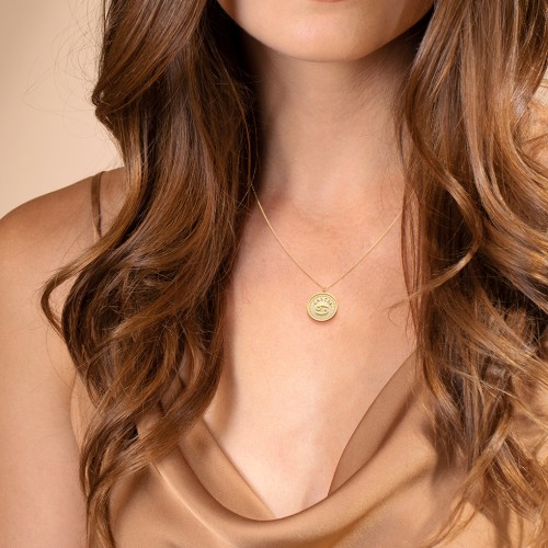 Cancer Coin Charm Necklace – Sterling Silver