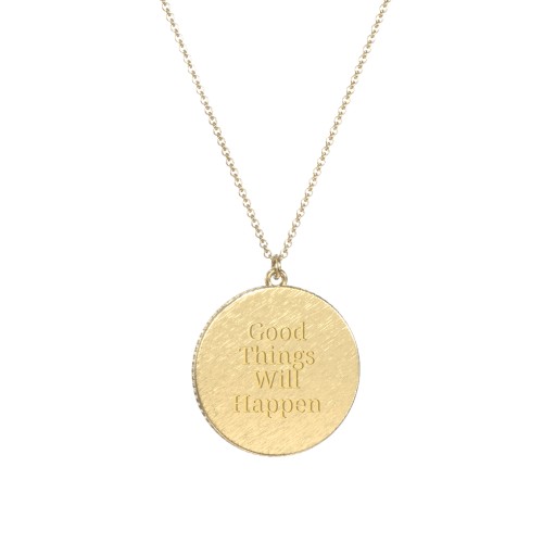 Taurus Coin Charm Necklace – 18K Gold Plated Silver